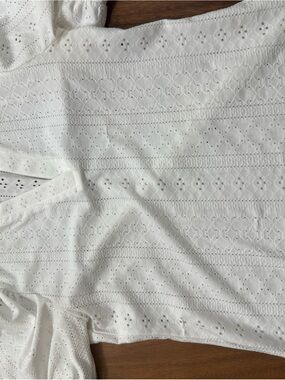 White Eyelet Cotton Top